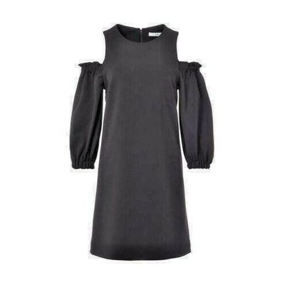NEW TIBI NEW YORK 4 STRUCTURED CREPE CUT OUT RUFFLE SLEEVE DRESS - Picture 1 of 11